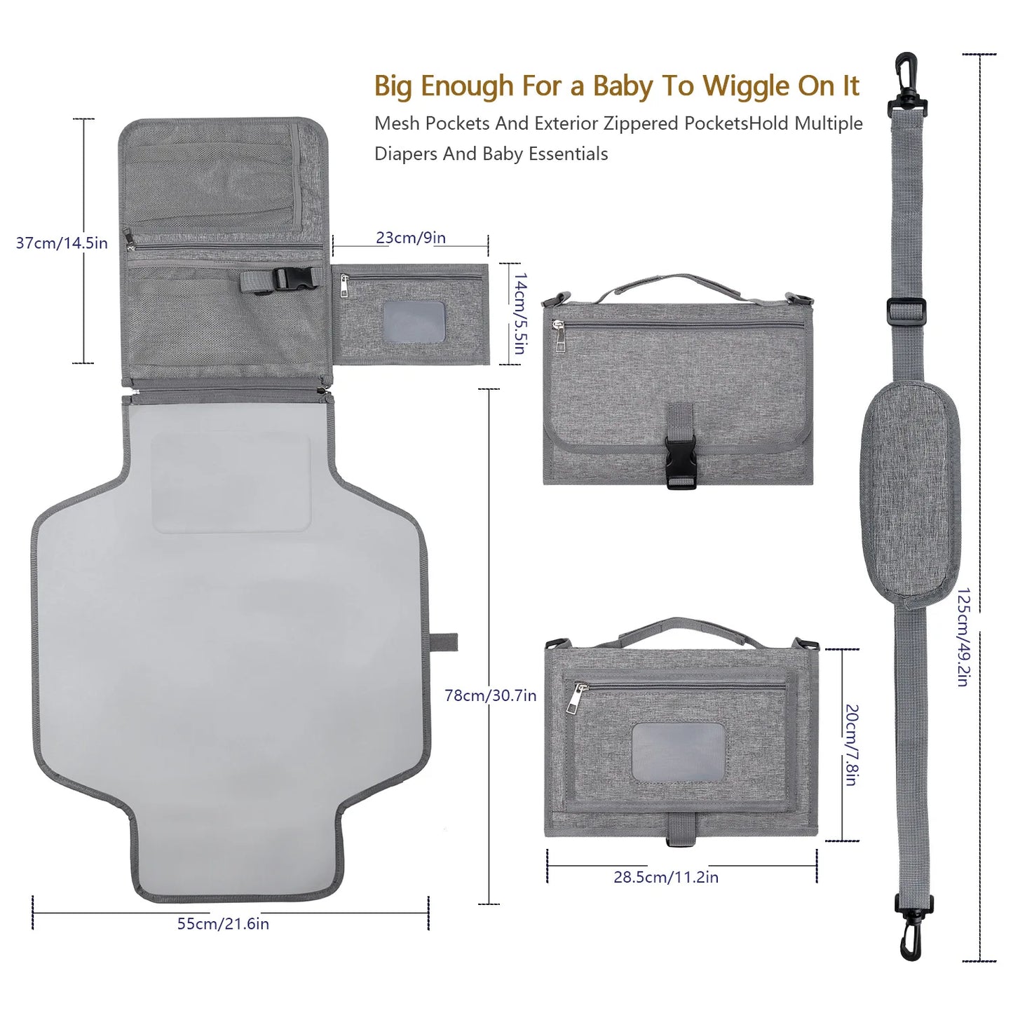 3-in-1 Baby Changing Mat & Organizer